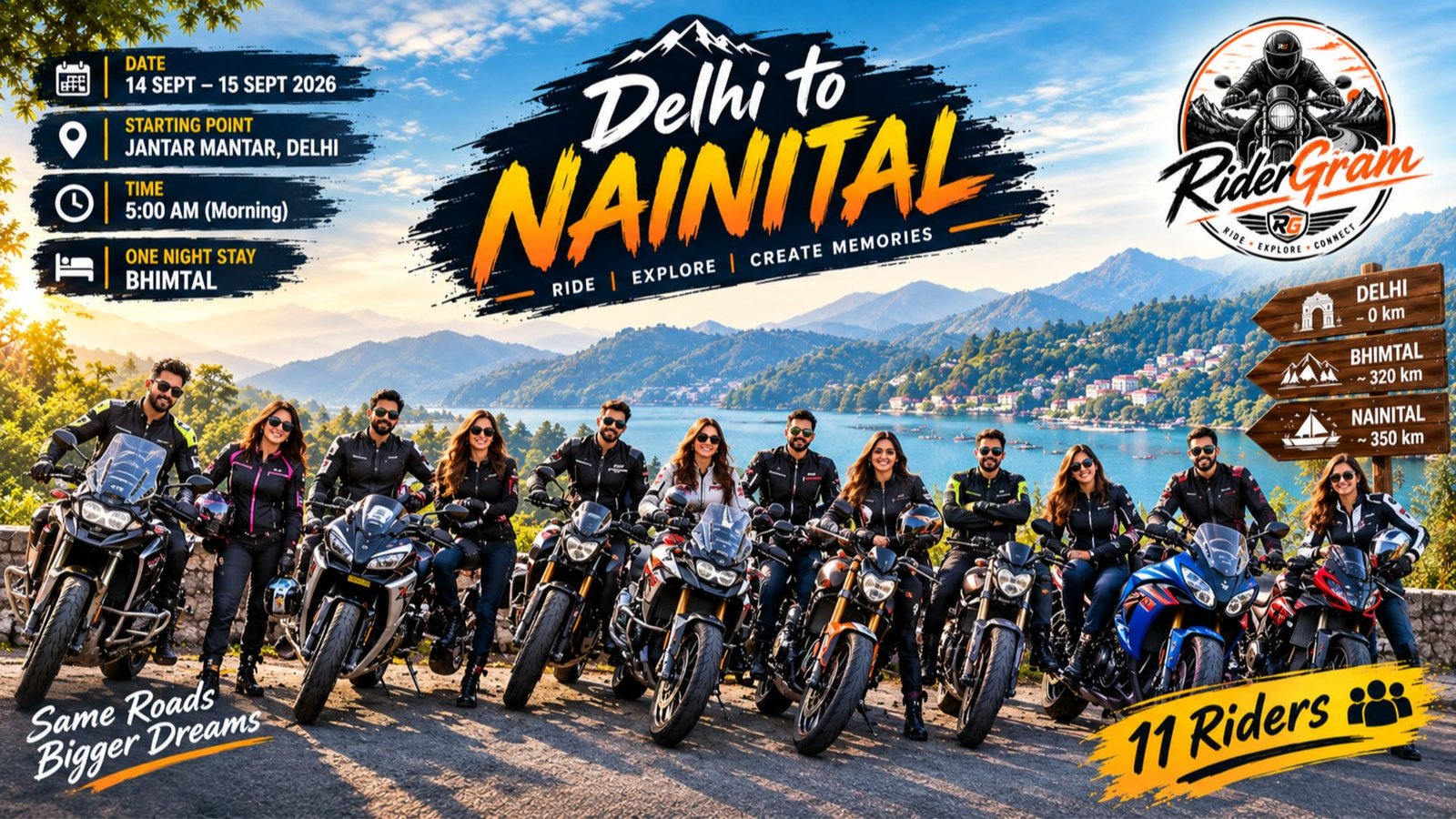 Ride From Delhi to Nanital